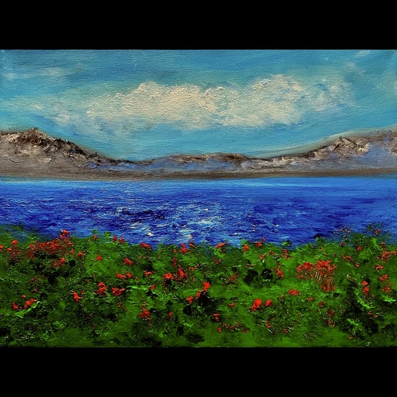 Other - “ROMANTIC BEACH” ORIGINAL ACRYLIC PAINTING